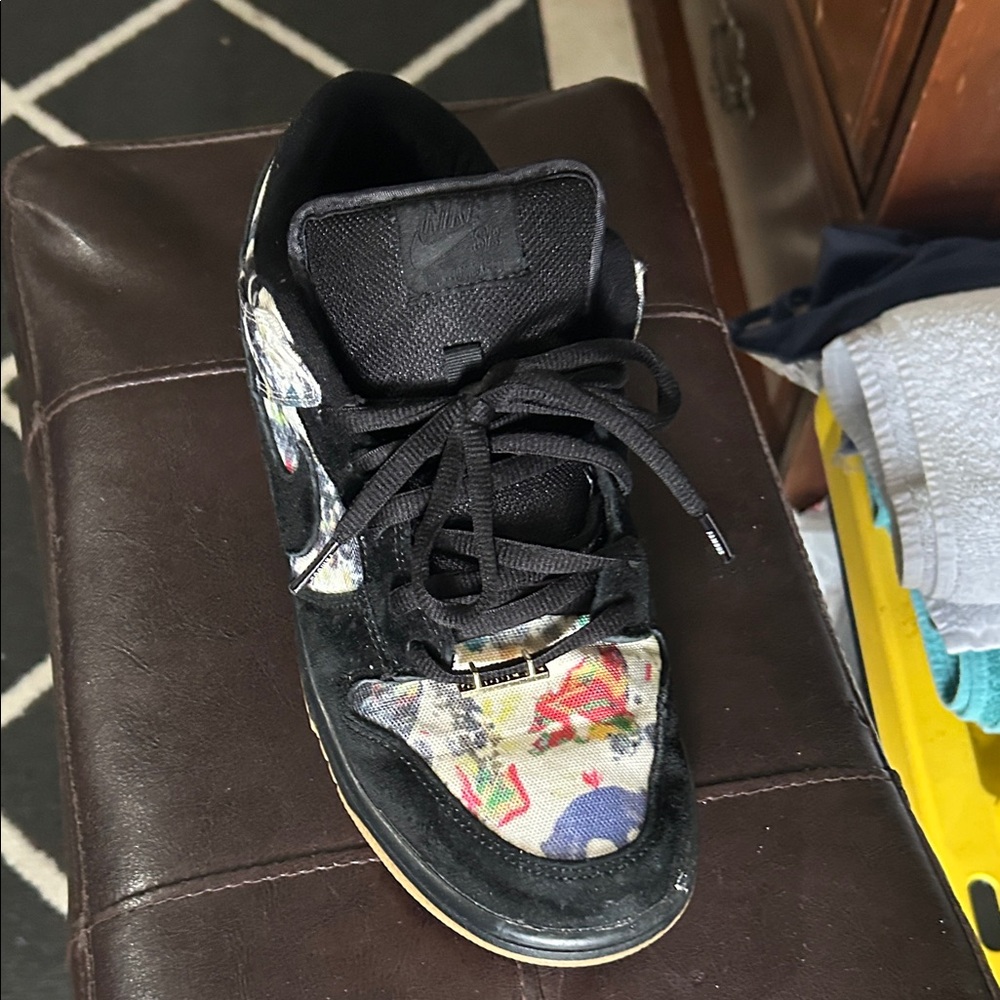 Supreme Black Multicolor Athletic Shoes